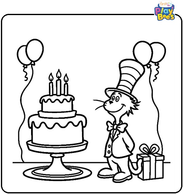 Dr. Suess Happy Birthday Coloring Page Dr. Suess Happy Birthday Coloring Page