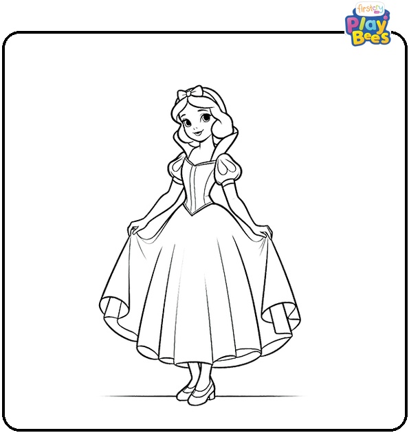 Easy Snow White Coloring Page