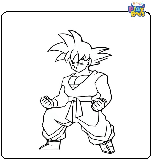 Easy Goku Coloring Page