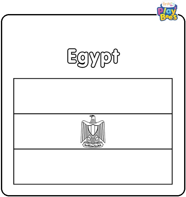 Egypt Flag Coloring Page