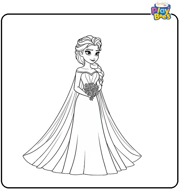 Elsa Disney Coloring Page