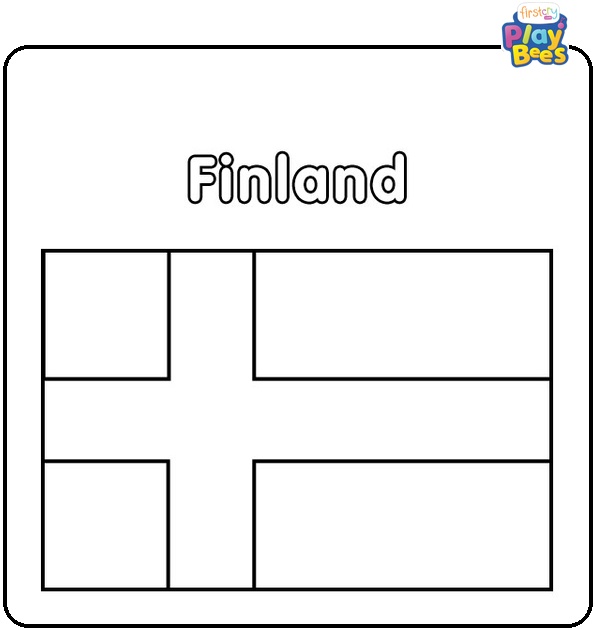 Finland Flag Coloring Page
