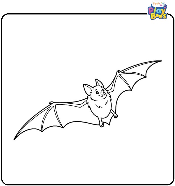 Flying Bat Coloring Page