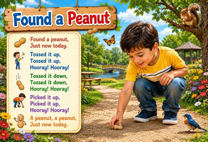 Found a Peanut Nursery Rhyme With Lyrics