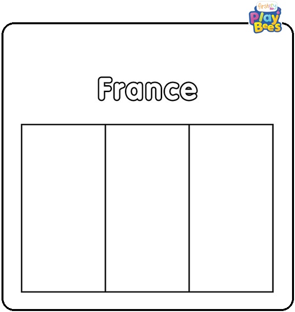 France Flag Coloring Page
