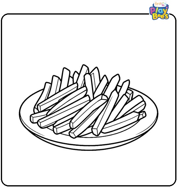 French Fries Coloring Page French Fries Coloring Page