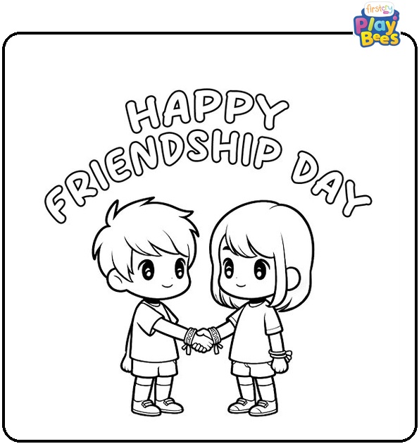 Friendship Day Coloring Page