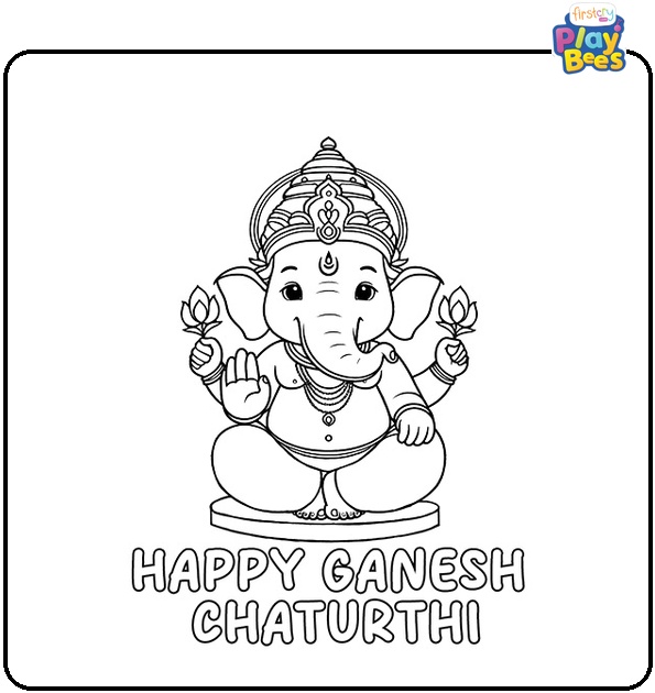 Ganesh Chaturthi Coloring Page