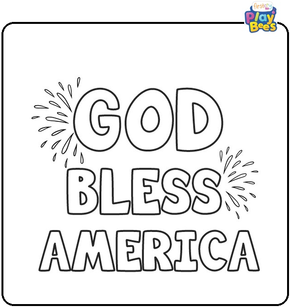 God Bless America Coloring Page