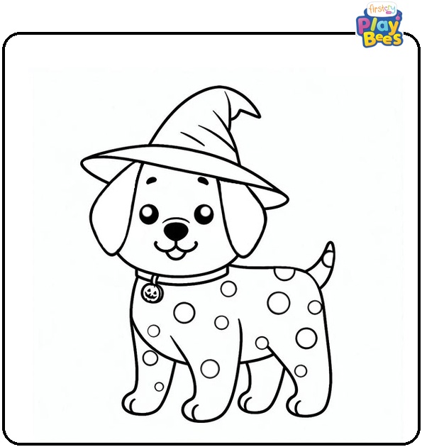Halloween Dalmatian Coloring Page Halloween Dalmatian Coloring Page