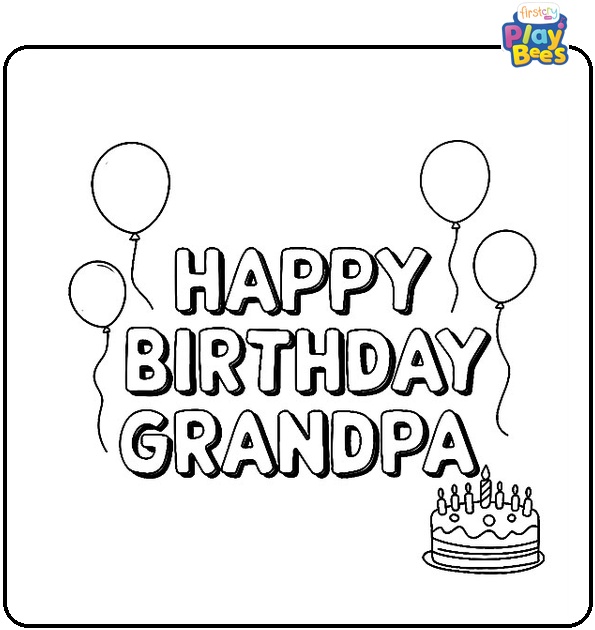 Happy Birthday Granpa Coloring Page Happy Birthday Granpa Coloring Page