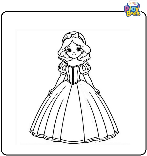 Happy Snow White Coloring Page
