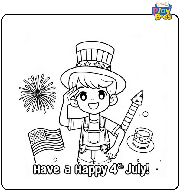 Have a Happy 4th of July Coloring Page