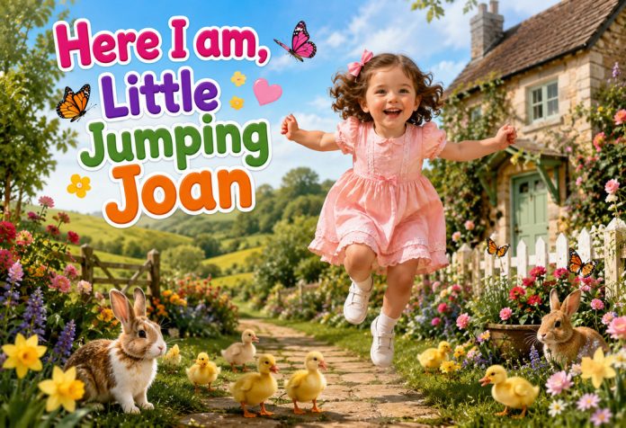 Here I am, Little Jumping Joan Nursery Rhyme With Lyrics