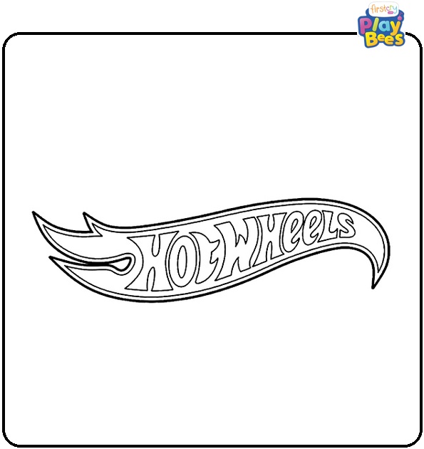 Hot Wheels Logo Coloring Page