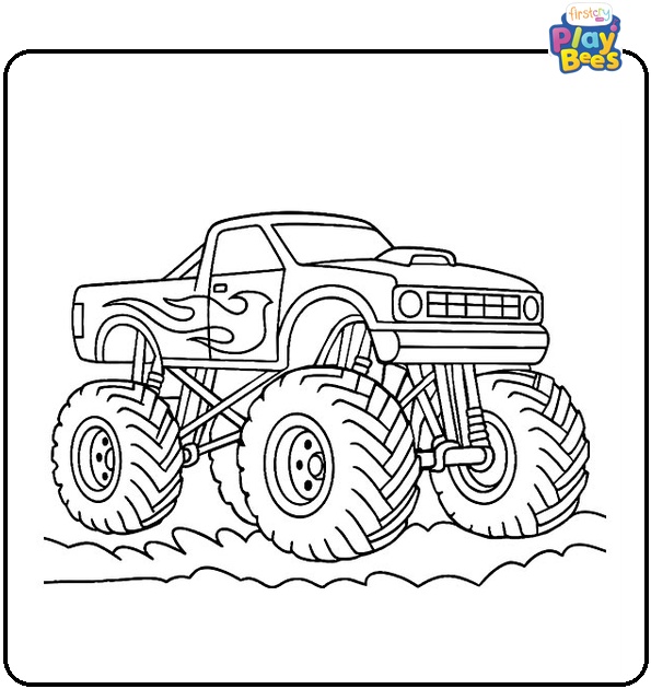 Hot Wheels Monster Truck Coloring Page