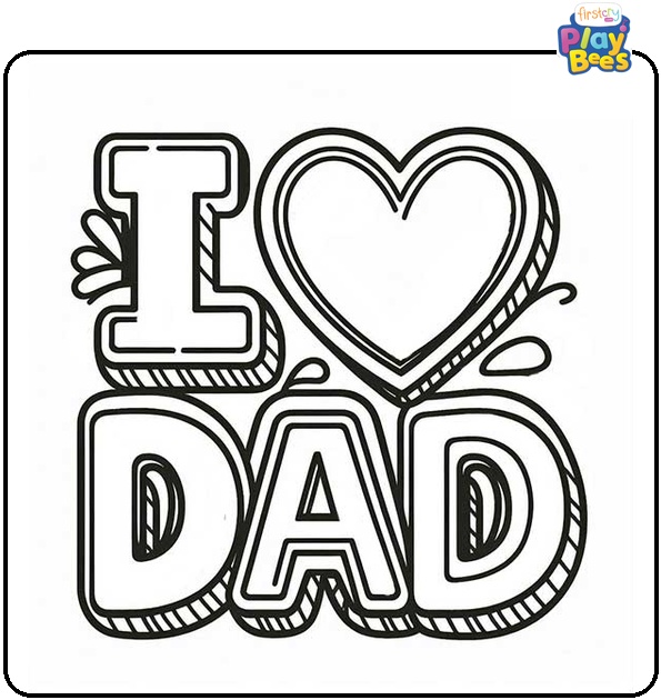 I Love You Dad Coloring Page