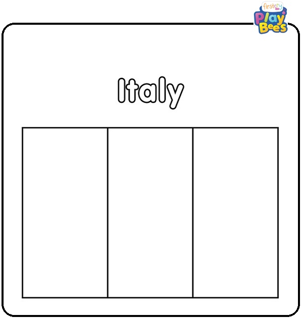 Italy Flag Coloring Page