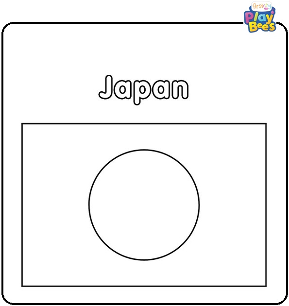 Japan Flag Coloring Page