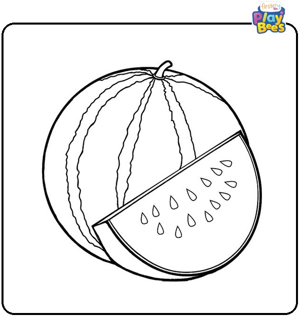 July Watermelons Coloring Page