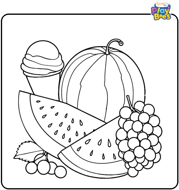 June Fresh Foods Coloring Page