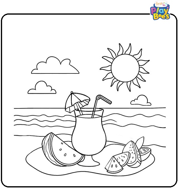 June Lemonade Coloring Page