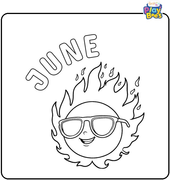 June Sun Coloring Page
