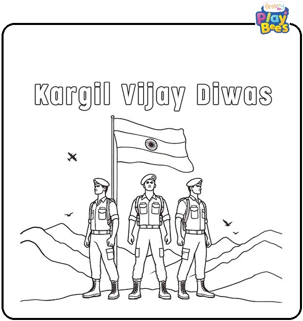 Kargil Vijay Diwas Coloring Page