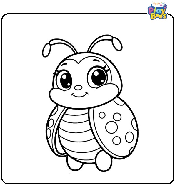 Ladybug Cartoon Coloring Page