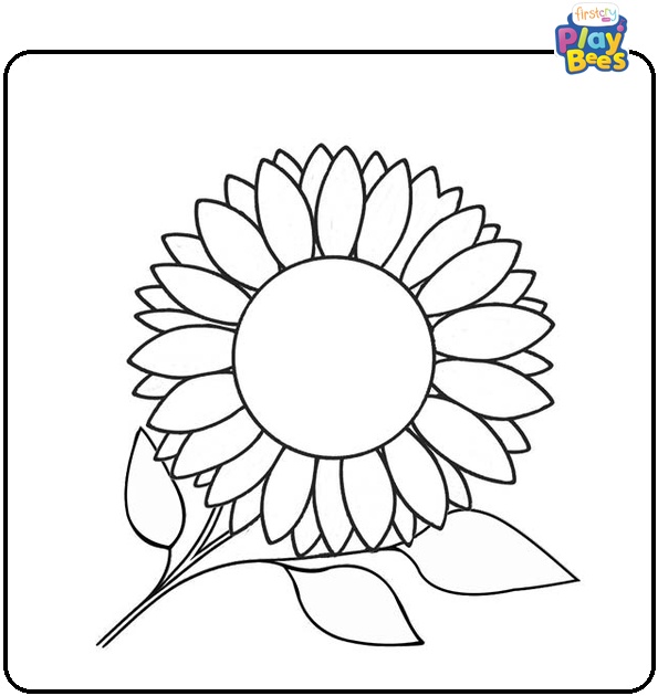 Large Sunflower Coloring Page