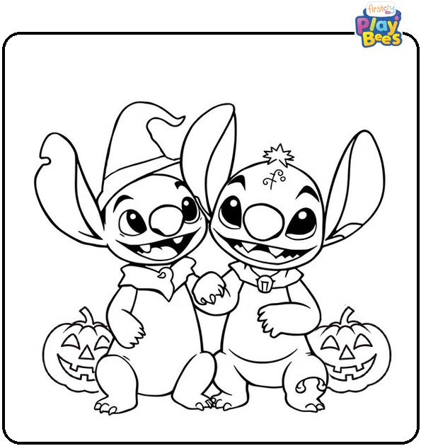 Lilo And Stitch Halloween Coloring Page Lilo And Stitch Halloween Coloring Page