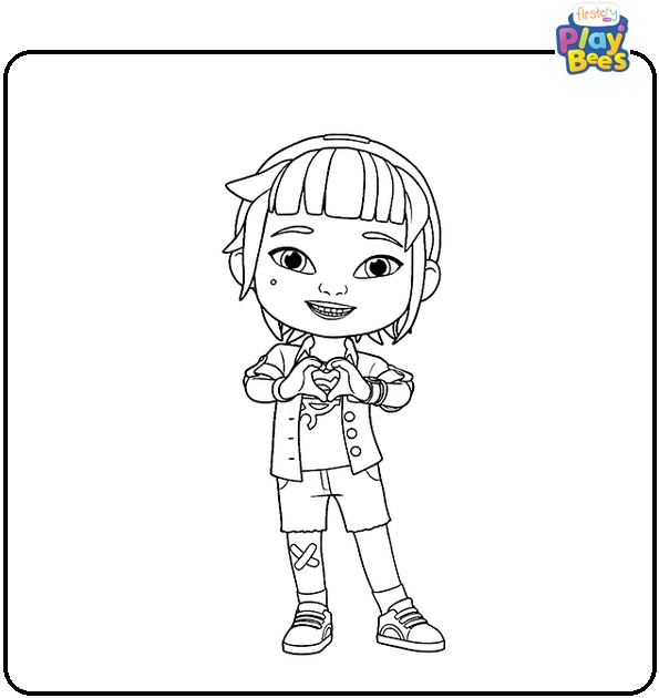 Mel from Barney World Coloring Page