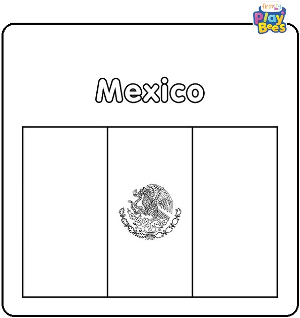 Mexico Flag Coloring Page