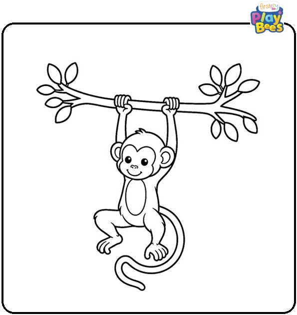 Monkey Coloring Page