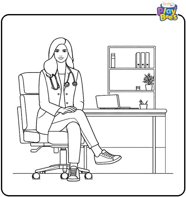 National Doctor's Day Coloring Page