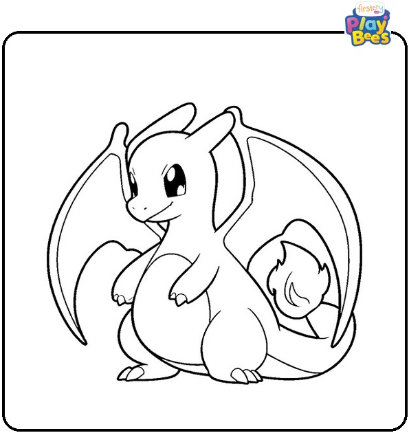 Pokemon Charizard Colouring Page