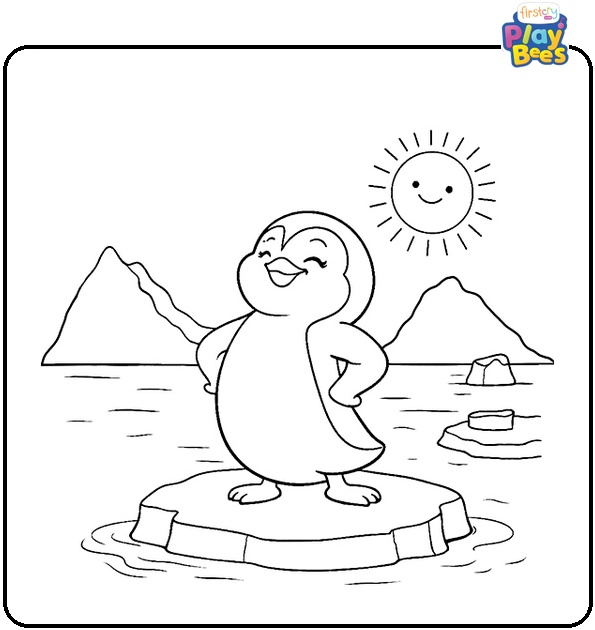 Proud Penguin Coloring Page