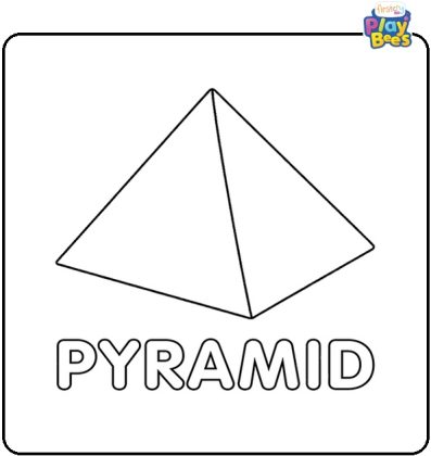 Square Pyramid Colorable Shapes Coloring Pages – Free Printable Sheets & Images