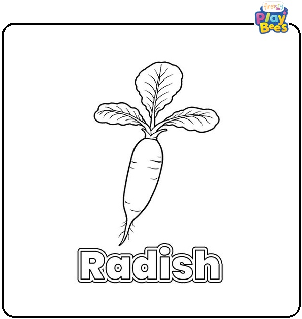 Radish Coloring Page