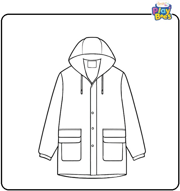 Rainy Day Raincoat Coloring Page