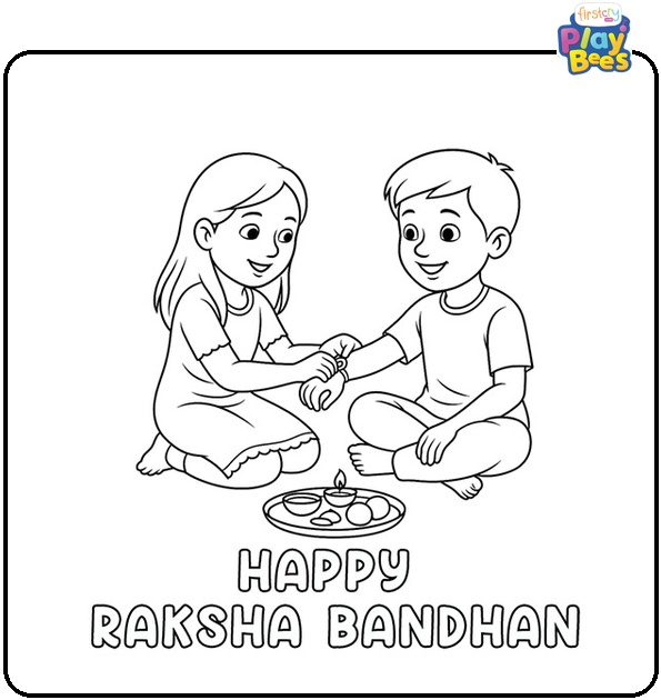 Raksha Bandhan Coloring Page