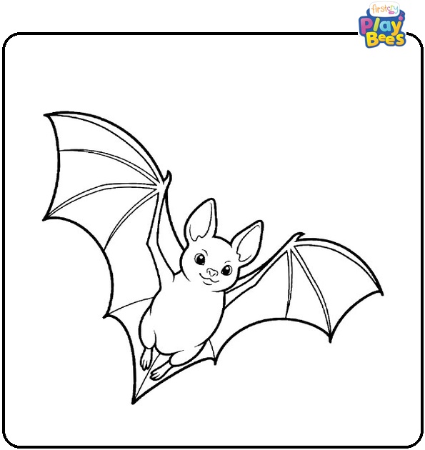 Realistic Bat Coloring Page