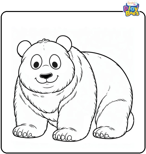 Realistic Panda Coloring Page