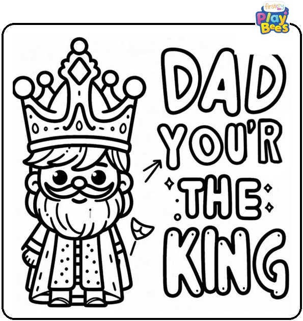 Royal Father's Day Coloring Page