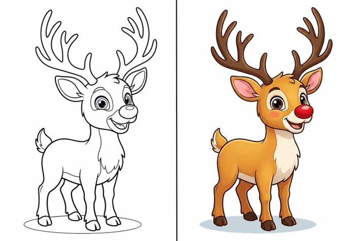 Rudolph Coloring Pages – Free Printable Sheets & Pictures