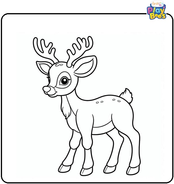Rudolph The Red Nosed Reindeer Coloring Page