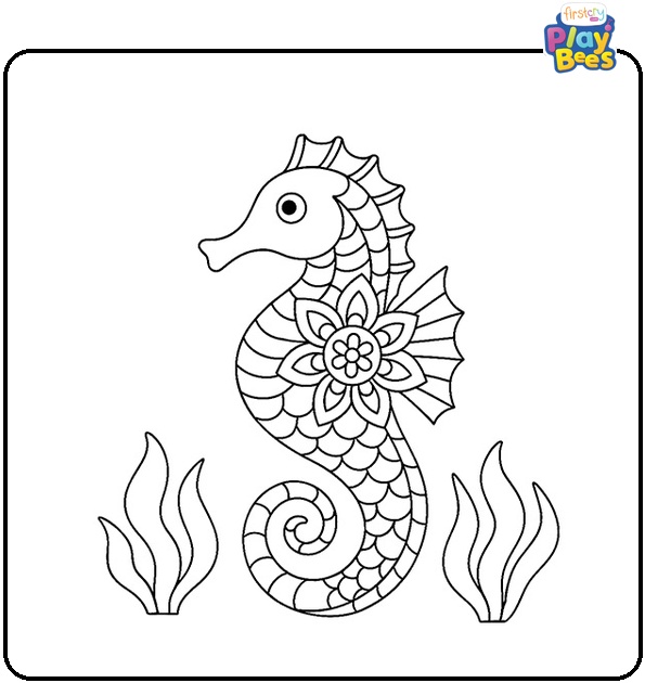 Sea Horse Mandala Coloring Page Sea Horse Mandala Coloring Page