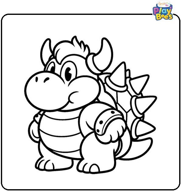 Simple Bowser Coloring Page