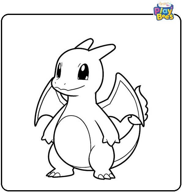 Simple Charmeleon Colouring Page