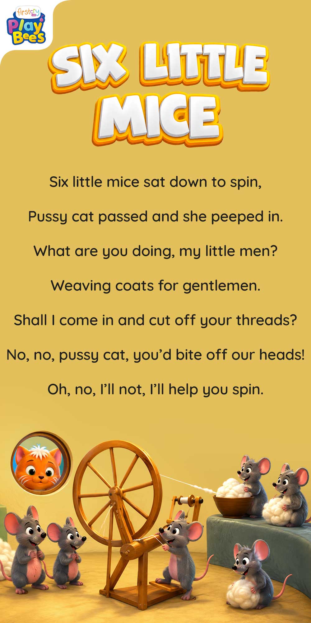 Six Little Mice Song Lyrics